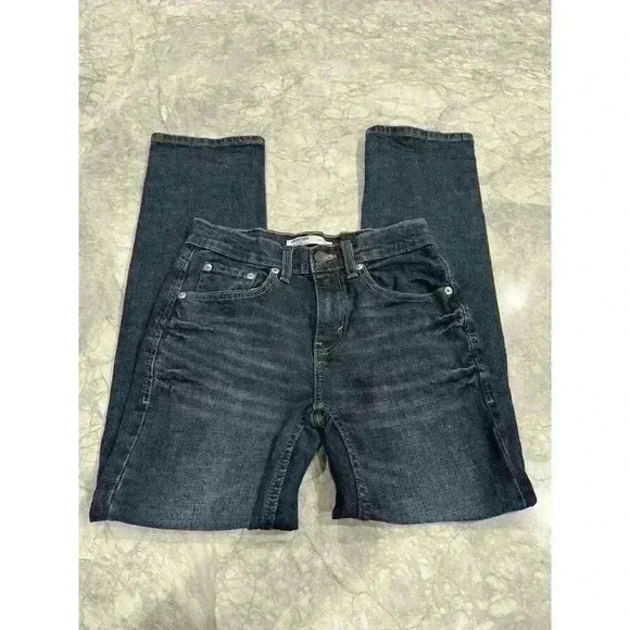 Boys Levi Strauss Signature Gold Straight Jeans 12 Regular 26” X 27” Dark Wash - Picture 1 of 4